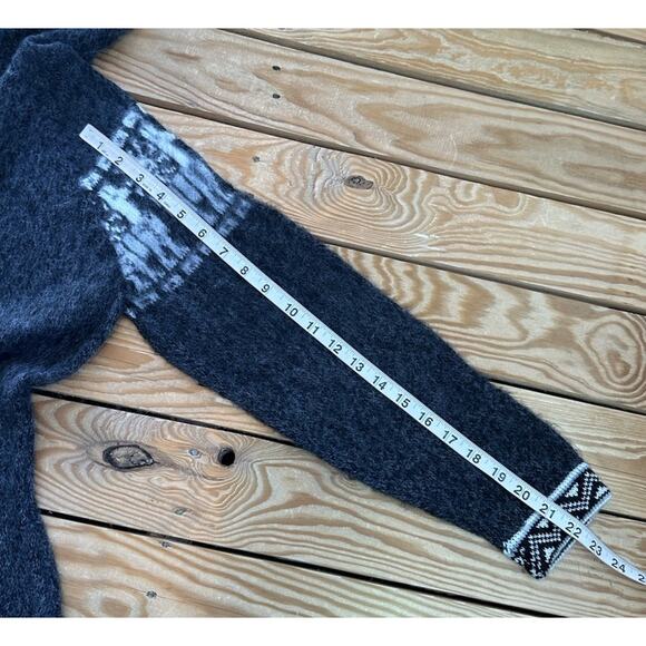 Albinaas Alpaca Women’s Peruvian Hooded Sweater Size Small Black - Picture 7 of 7